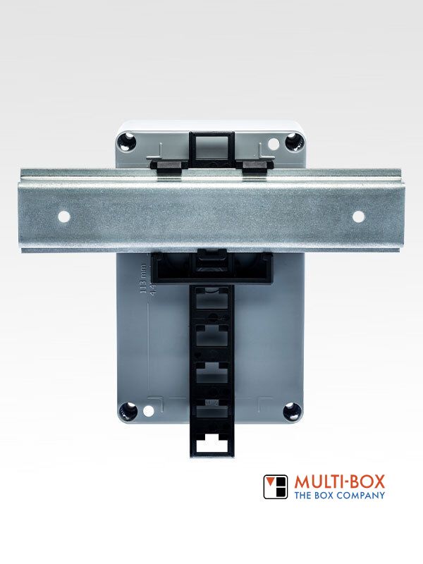 Flexible mounting of enclosures on mounting rails - TSFIX35